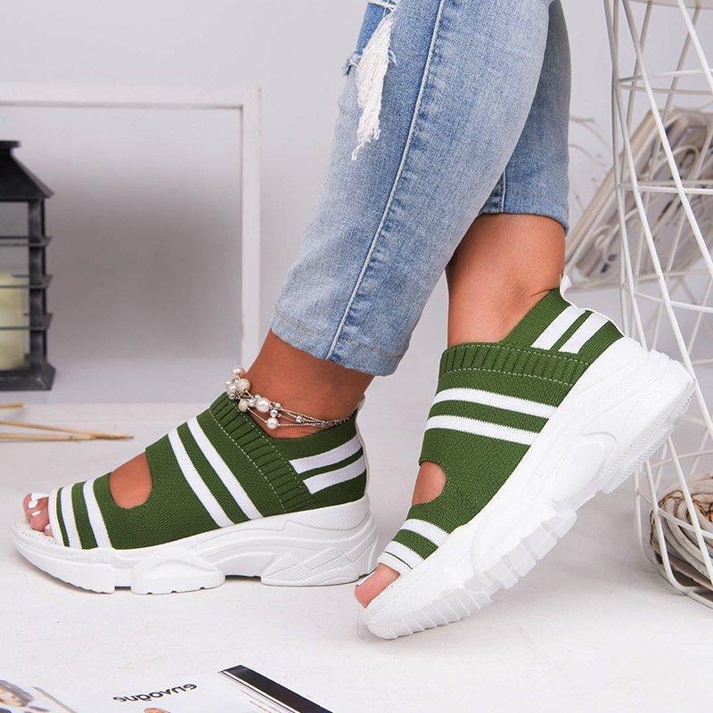 Slip On Peep Toe casual Women Sandals