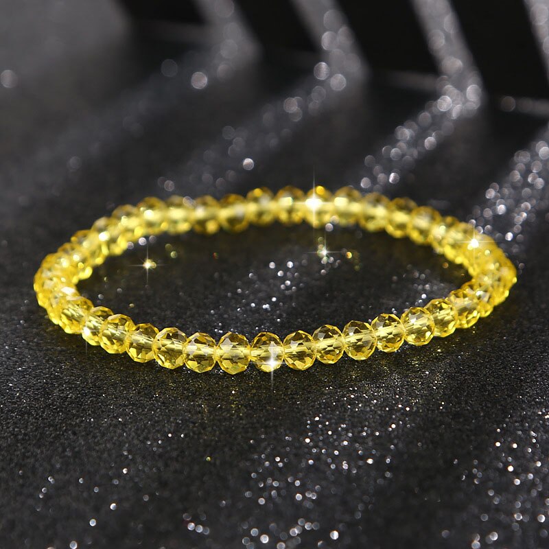 Fashion Shiny Stone Beads Elasticity Rope Strand Bracelet