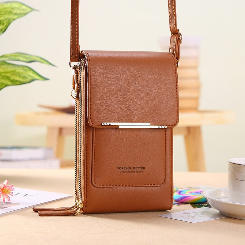 Buylor Soft Leather Women&#39;s Bag Wallets Touch Screen Cell Phone Purse Bags of Women Strap Handbag Female Crossbody Shoulder Bag