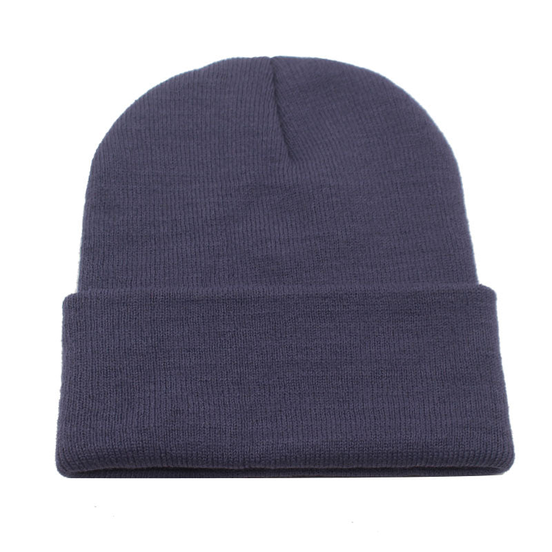 Solid Knitted Hat Winter Hats For Men Women