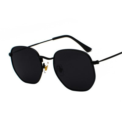 Metal Frame  Hexagon Sun Glasses