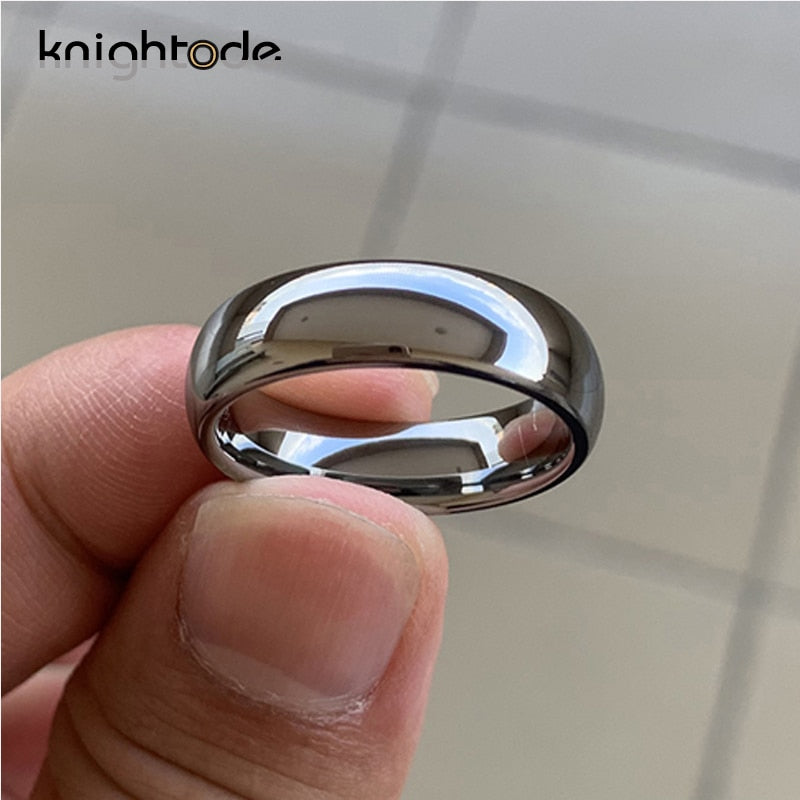 High Quality Tungsten Carbide Domed Band Polished Shiny Comfort Fit 8/6/4/2mm Ring