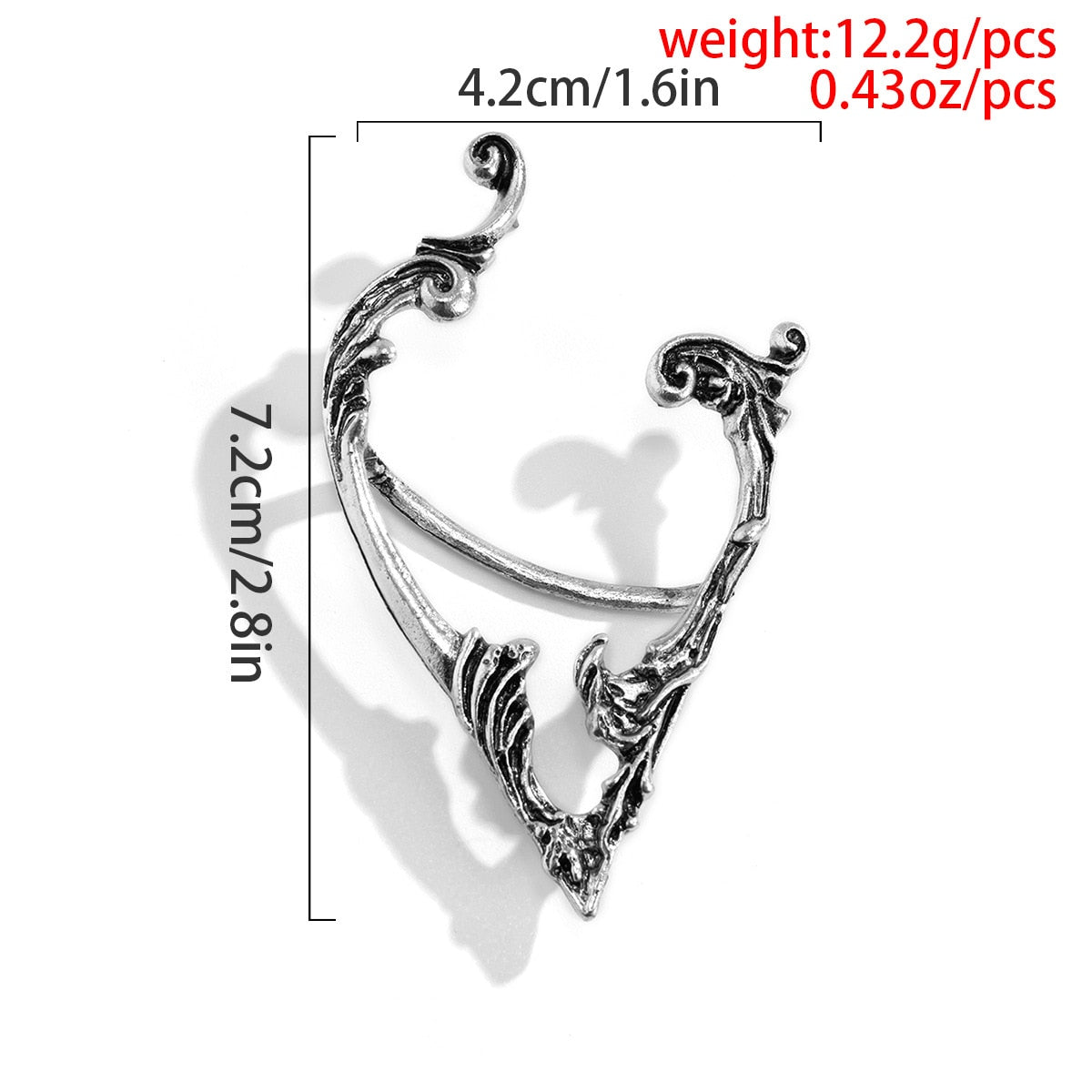 Punk Fairy Ear Cuff Earring Dark Elf Ear Clip No Piercing Earrings