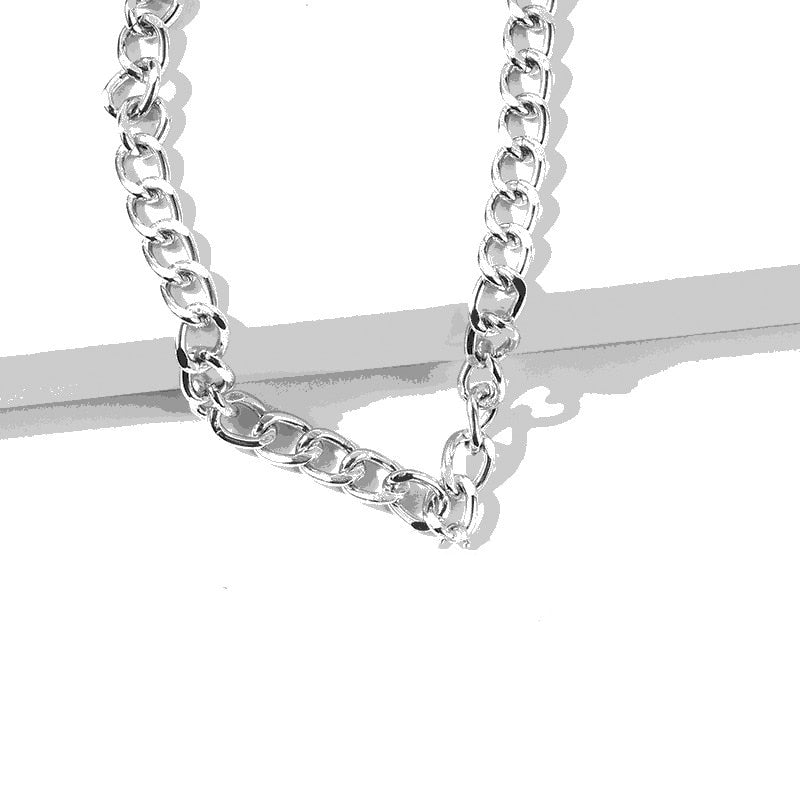 Silver Colour Sparkling Clavicle Chain Choker
