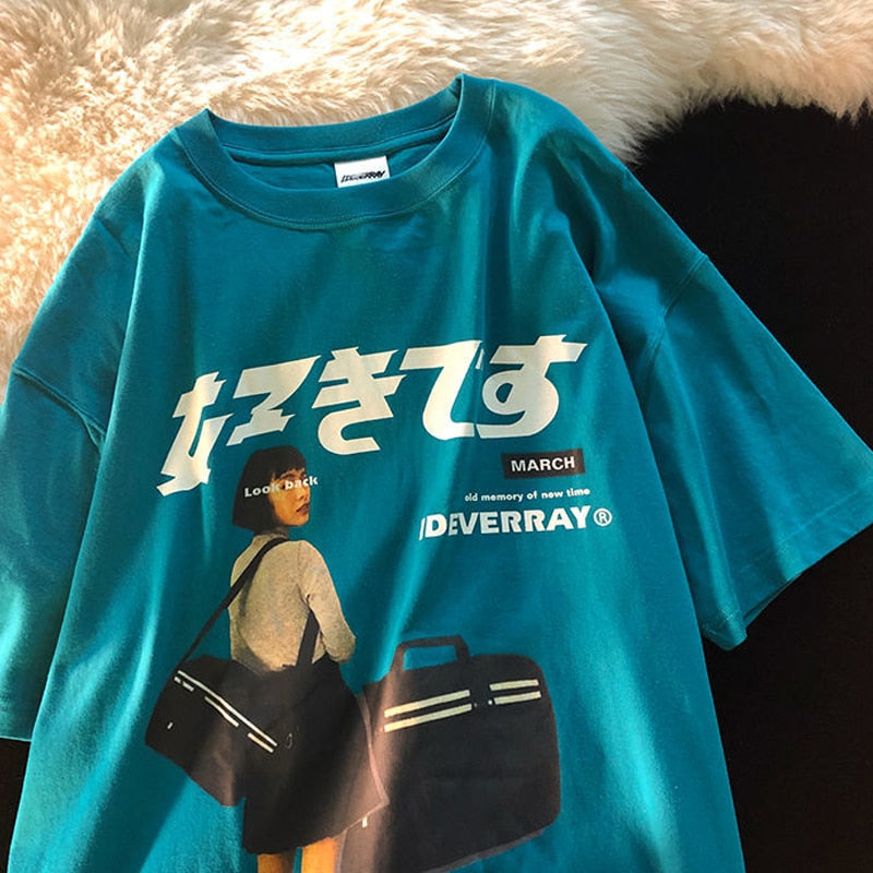 Hip Hop Streetwear Print T Shirt