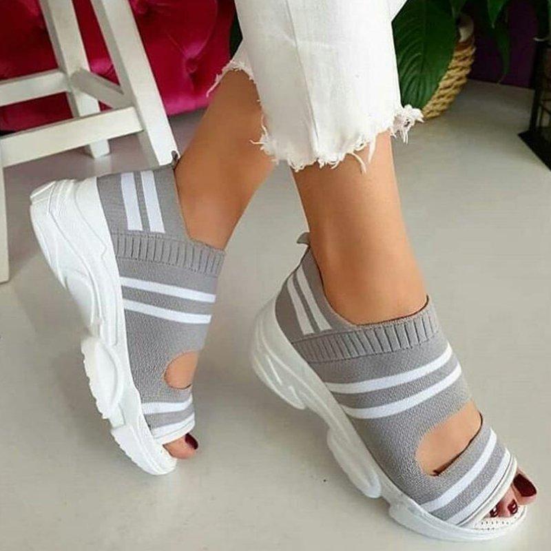 Slip On Peep Toe casual Women Sandals