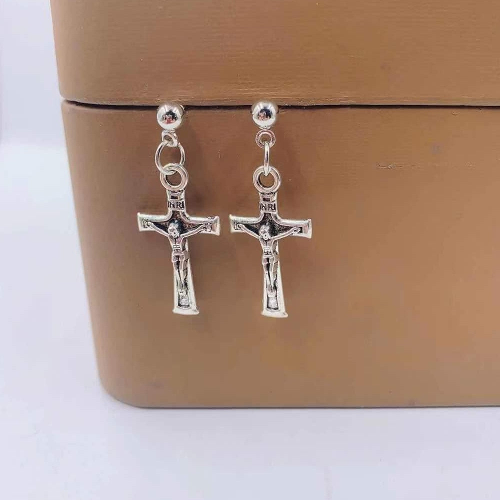 Fashion Cross Pendant Cartilage Drop Dangle Earrings