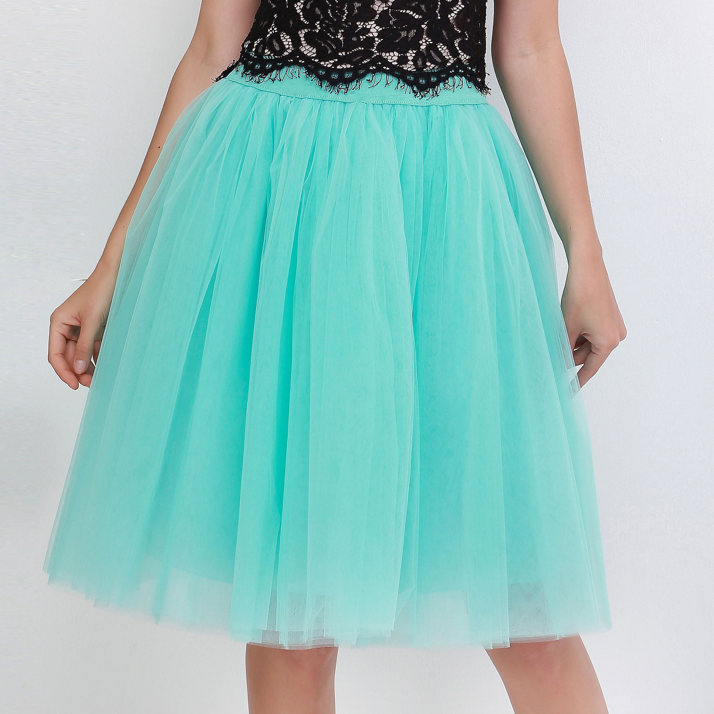 Quality 5 Layers Fashion Tulle Pleated TUTU Skirt