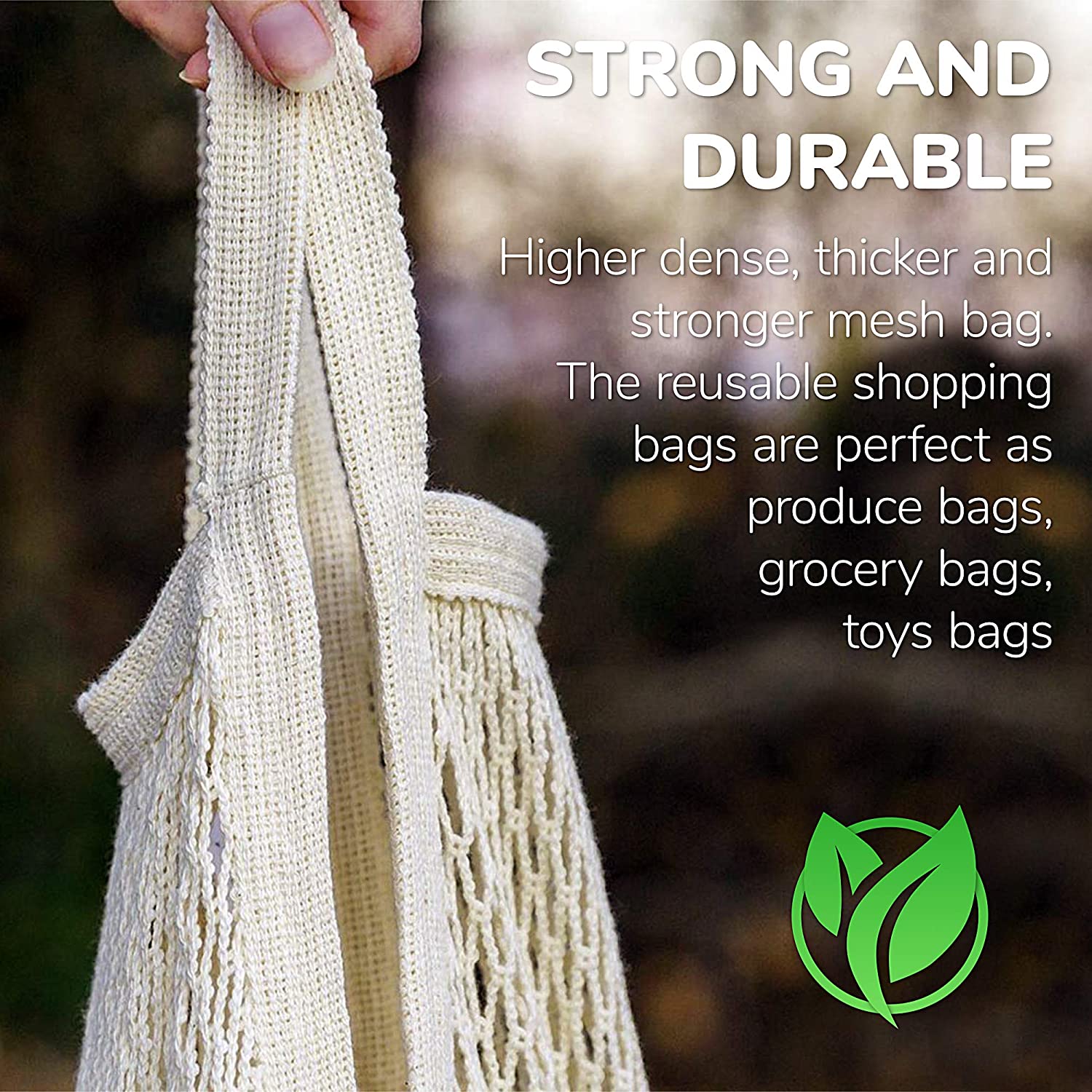 Reusable Washable Cotton String Bag