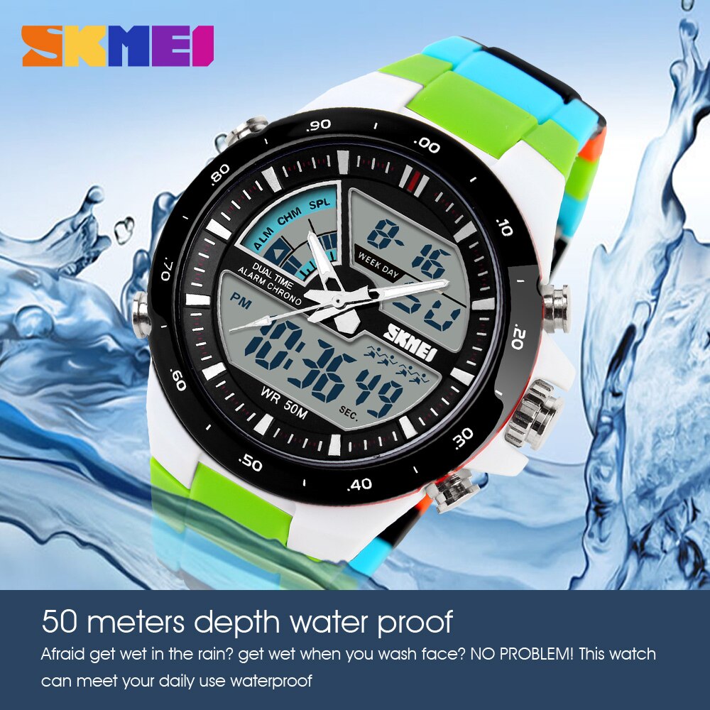 Men Sport Watch Dual Display Top Luxury Brand Men Waterproof
