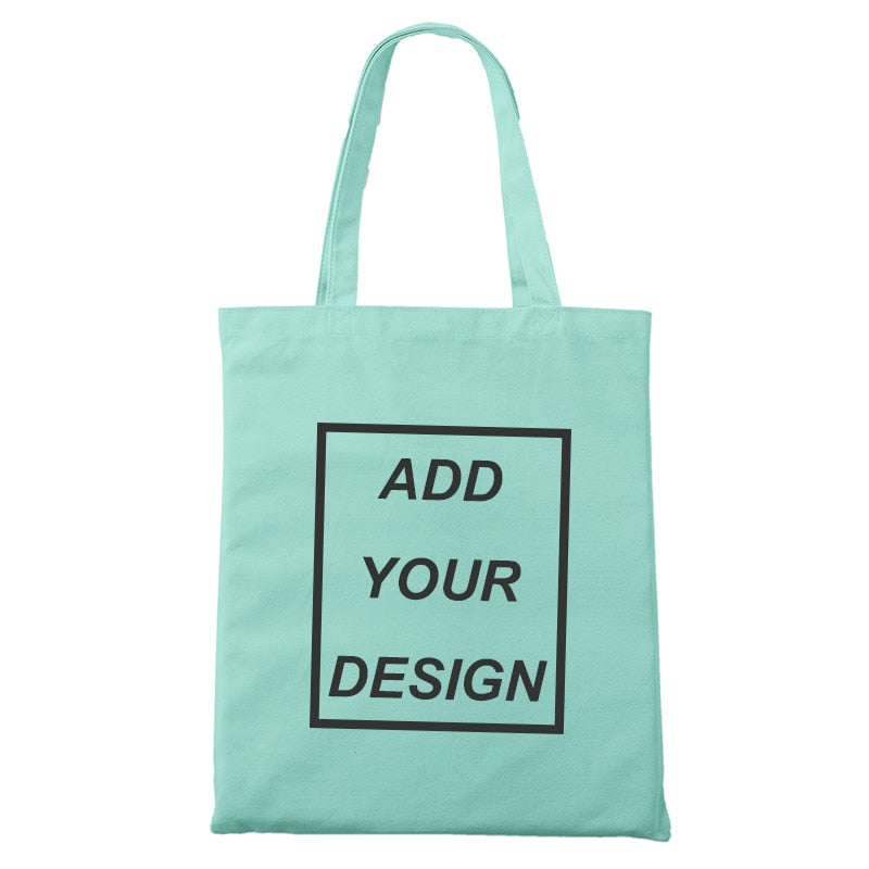 Custom Original Design White Zipper Unisex Canvas Bags