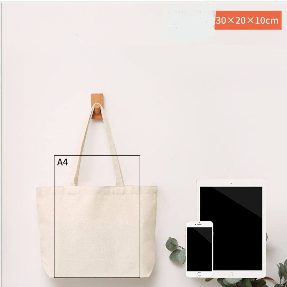 Cotton Zipper Portable Canvas Bag