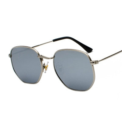 Metal Frame  Hexagon Sun Glasses