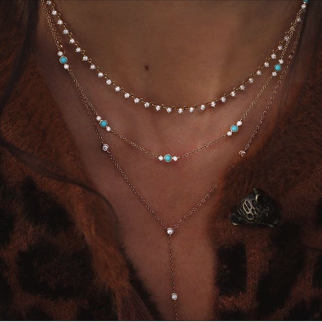 New Fashion Gold Crystal Stars Pendant Necklace