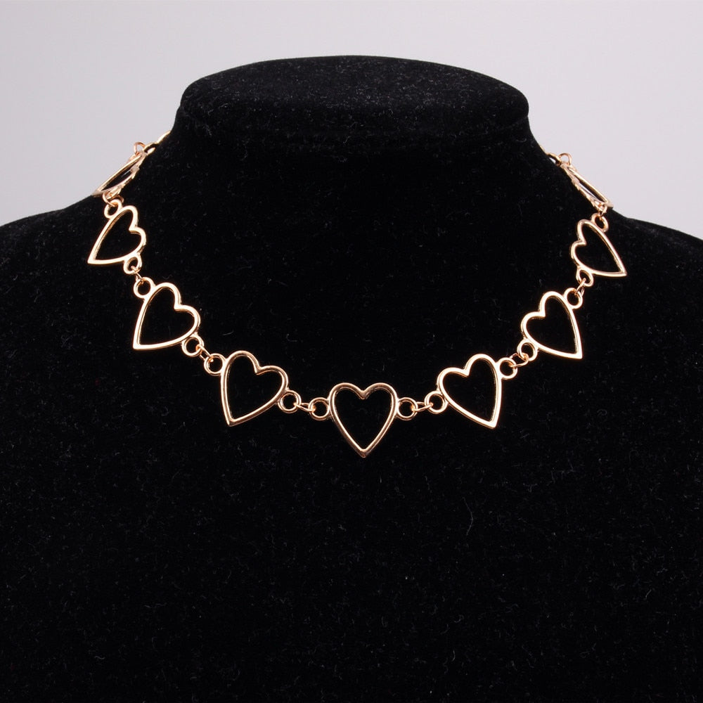 Independent Gothic Metal Hollow Necklace