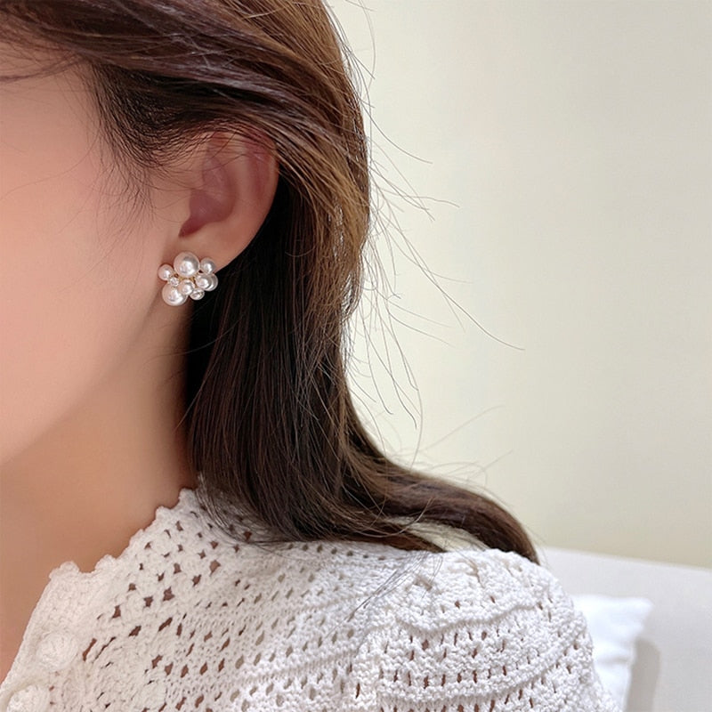 Elegant Unique Fireworks Pearl Stud Earrings