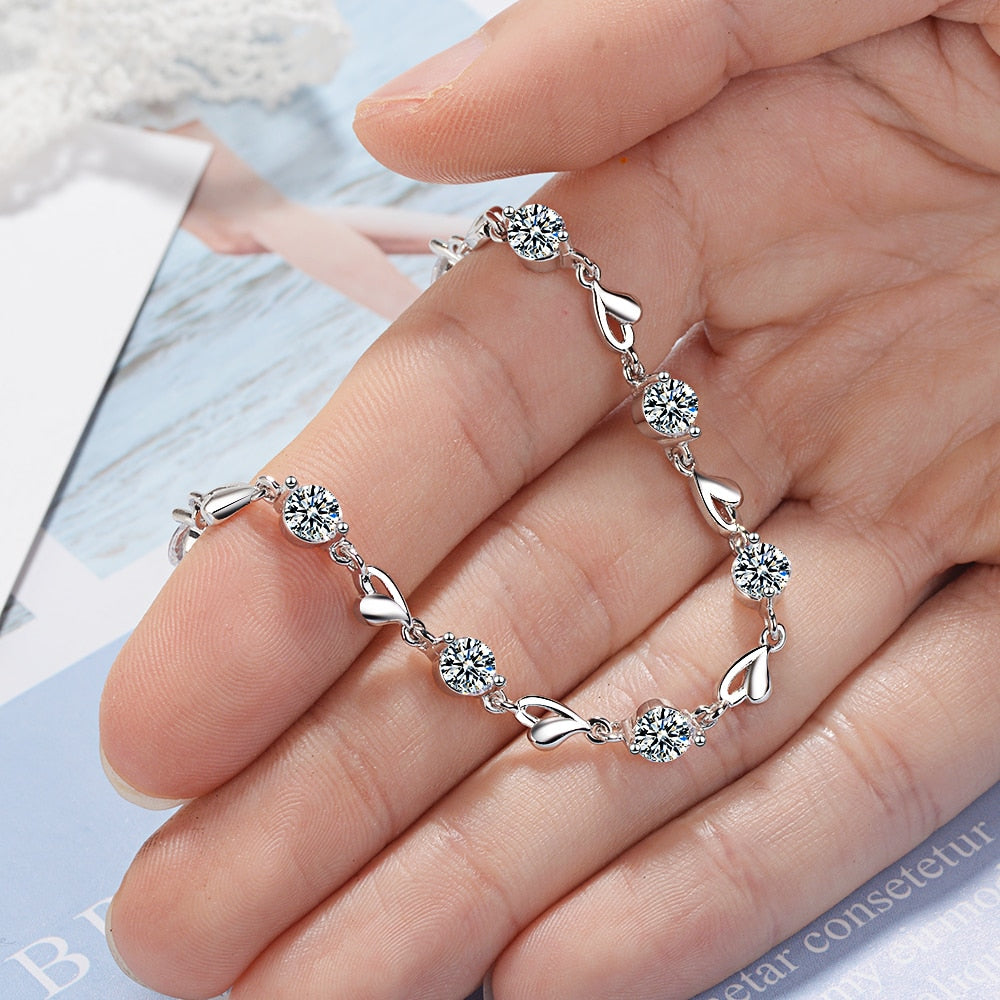 925 Stamp Zircon Bracelet