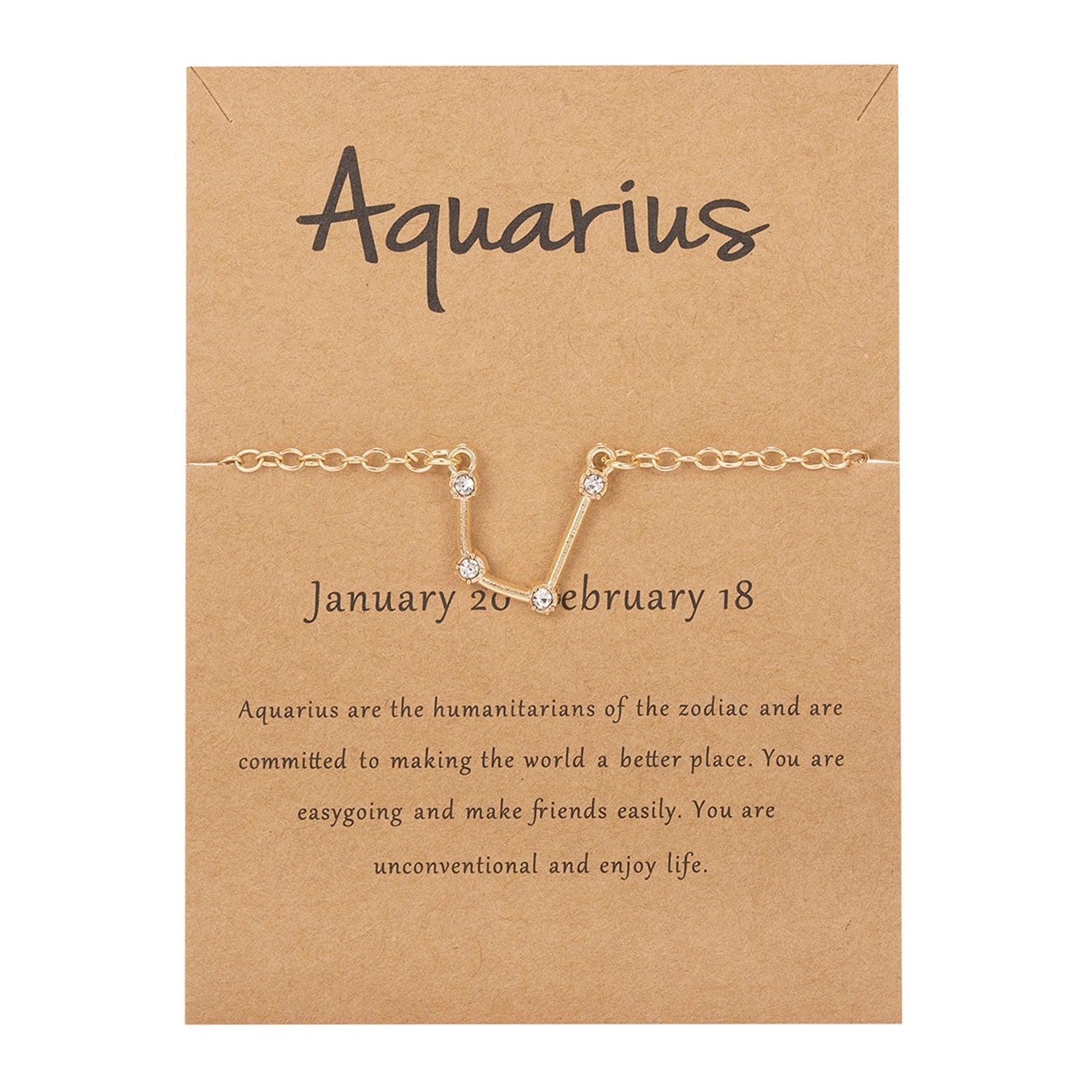 Cardboard Star Zodiac Sign 12 Constellation Bracelet