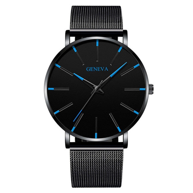 reloj hombre 2022 Watch Men Minimalist Ultra Thin Watches Men&#39;s Fashion Stainless Steel Mesh Belt Quartz Watch relogio masculino