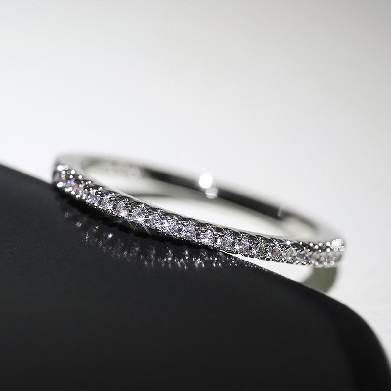 Minimalist Thin Cubic Zircon High Quality Versatile Ring
