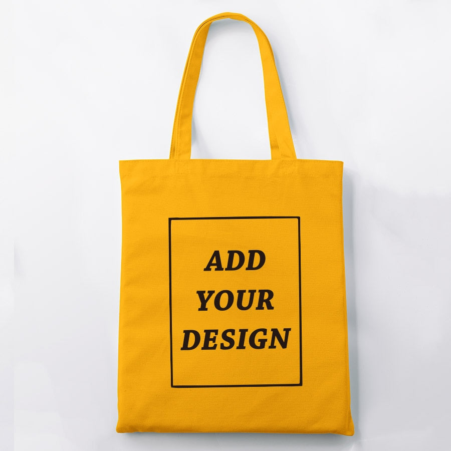 Custom Original Design White Zipper Unisex Canvas Bags