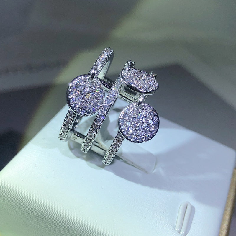 Vintage Heart Shape Promise Ring Simulated Diamond 925 Sterling Silver