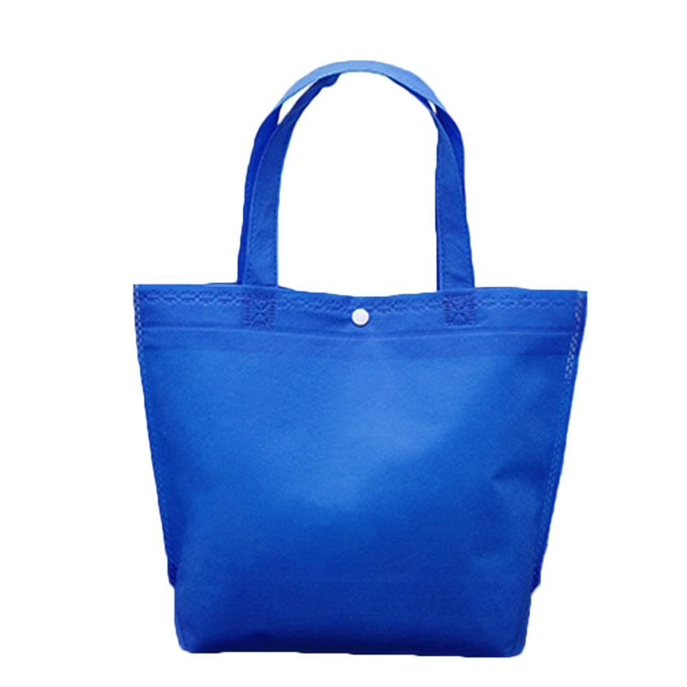 Reusable Foldable Button Durable Non-Woven Tote Shopping Bag