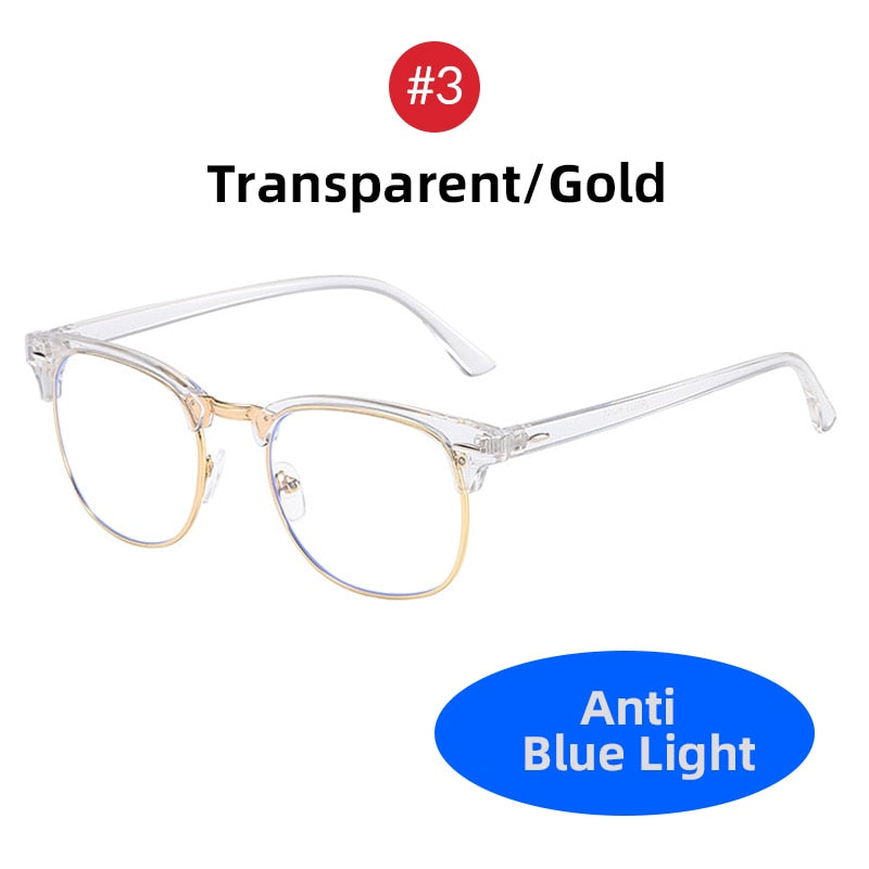 VIVIBEE Classic Semi Rimless Anti Blue Light Blocking Glasses