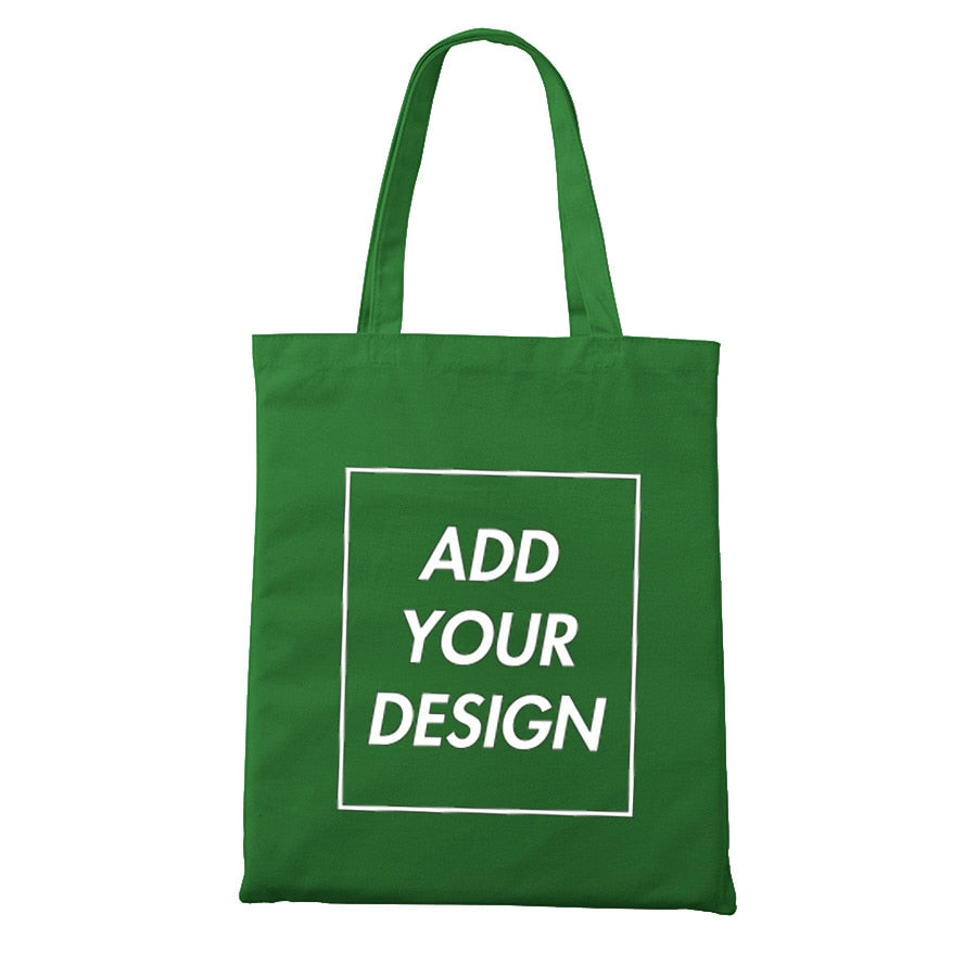 Custom Original Design White Zipper Unisex Canvas Bags