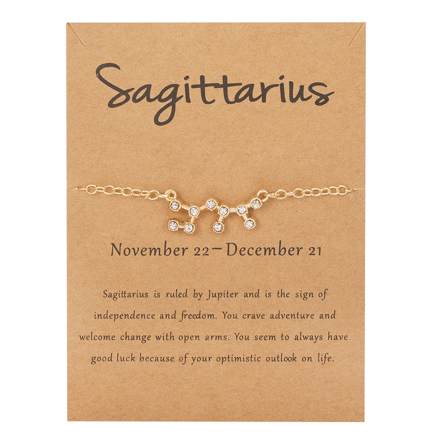 Cardboard Star Zodiac Sign 12 Constellation Bracelet