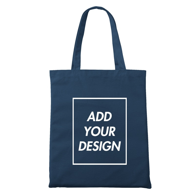 Custom Original Design White Zipper Unisex Canvas Bags