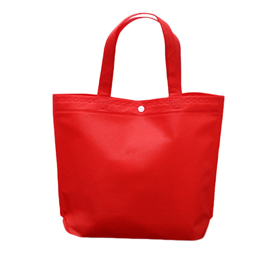 Reusable Foldable Button Durable Non-Woven Tote Shopping Bag