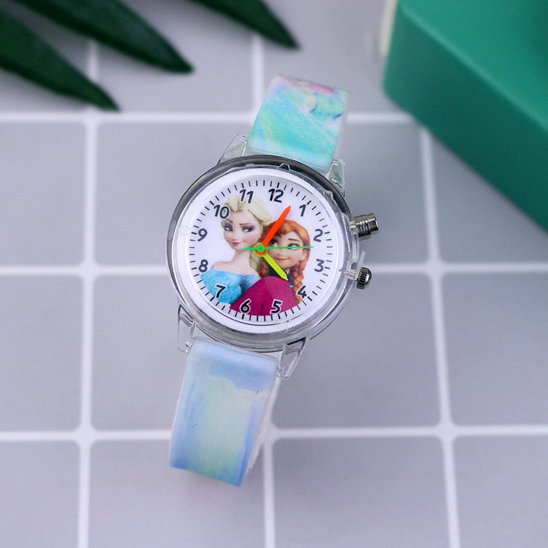 Silicone Strap Princess Elsa Children Watch