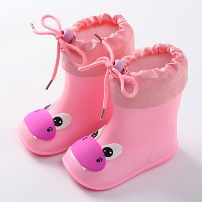 Children Rain Boots Rubber Waterproof Non-slip Boots Kids