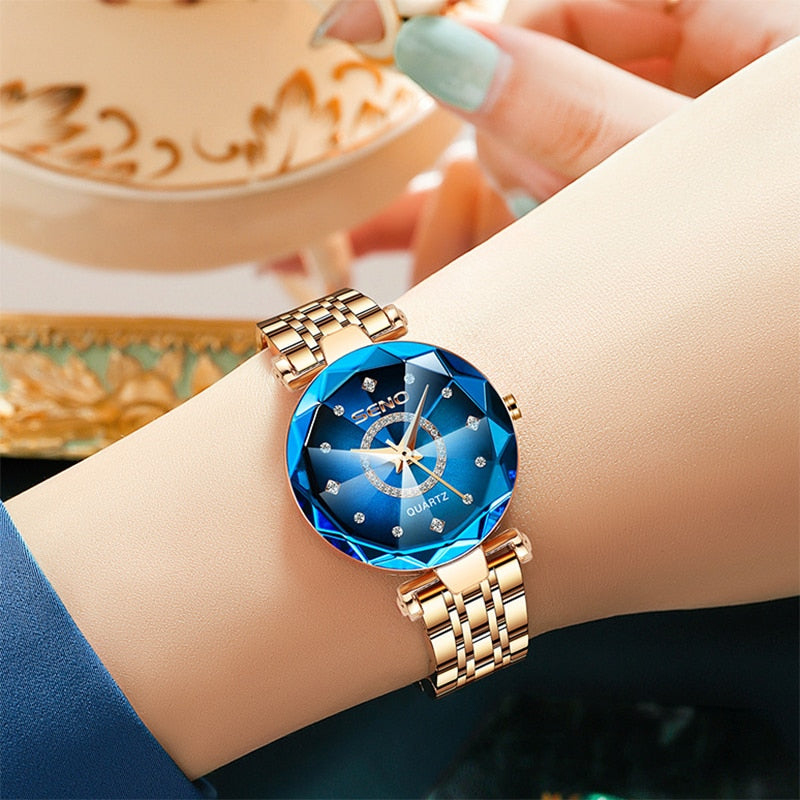 Fashion Diamond Watches For Women Ladies Luxury Brand Quartz