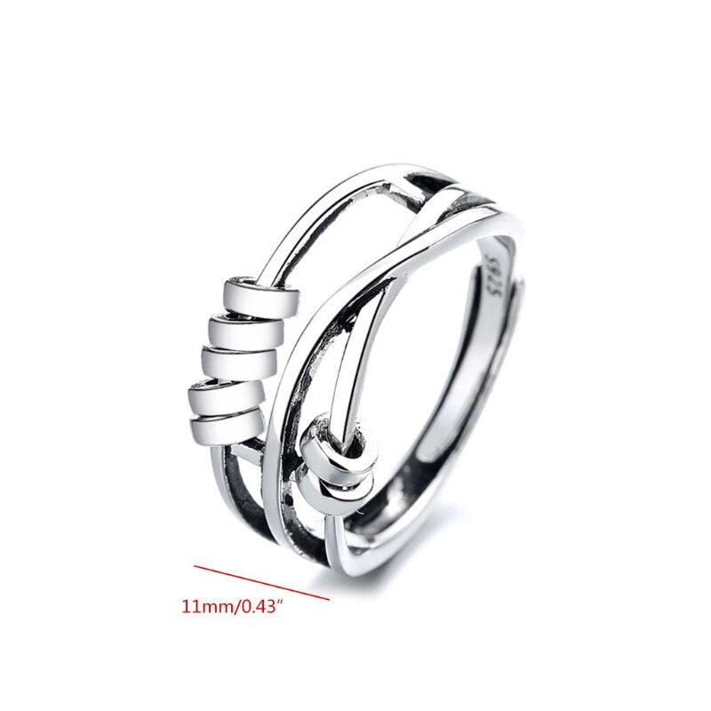 Anxiety Ring Adjustable Opening Women Men Fidget Ring