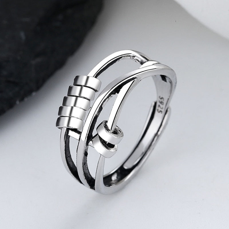 Anxiety Ring Adjustable Opening Women Men Fidget Ring
