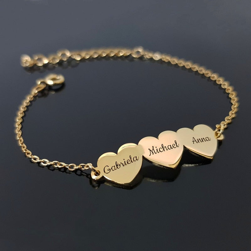 Personalized Names Stainless Steel Bracelet
