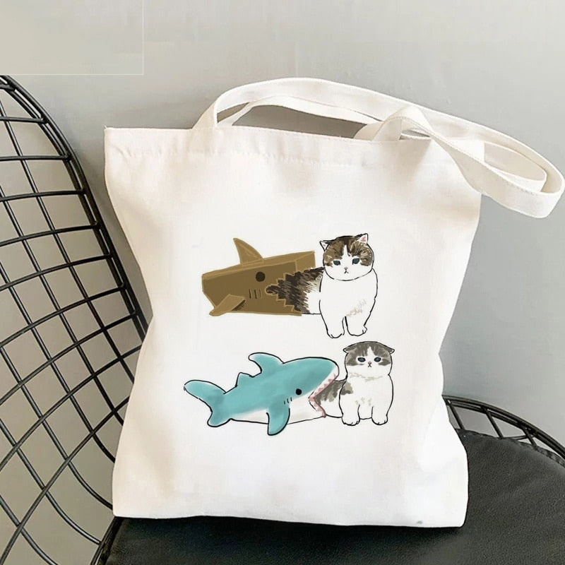 Cat Shark Shopping Bag
