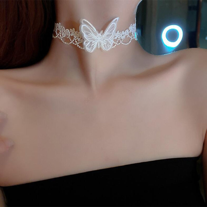 Gothic Classic White Collar Vintage Choker Necklace