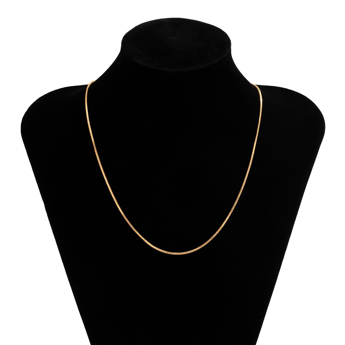 IngeSight.Z Simple Minimalist Copper Flat Snake Chain Choker Necklace