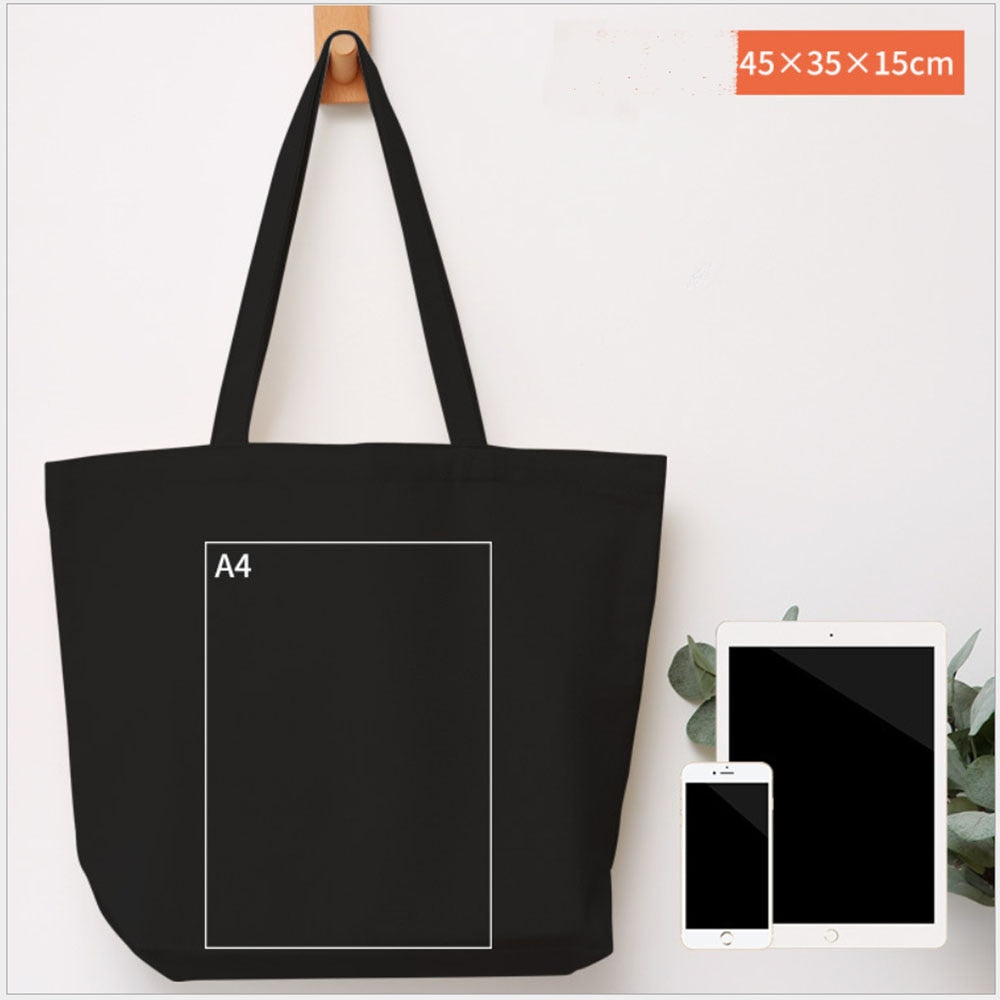 Cotton Zipper Portable Canvas Bag
