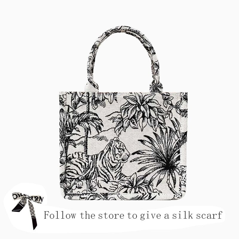 JIOMAY Luxury Designer Handbag Brand Top Handle Bags for Women Jacquard Embroidery Shopper Beach Bag Shoulder Tote Bag Wholesale