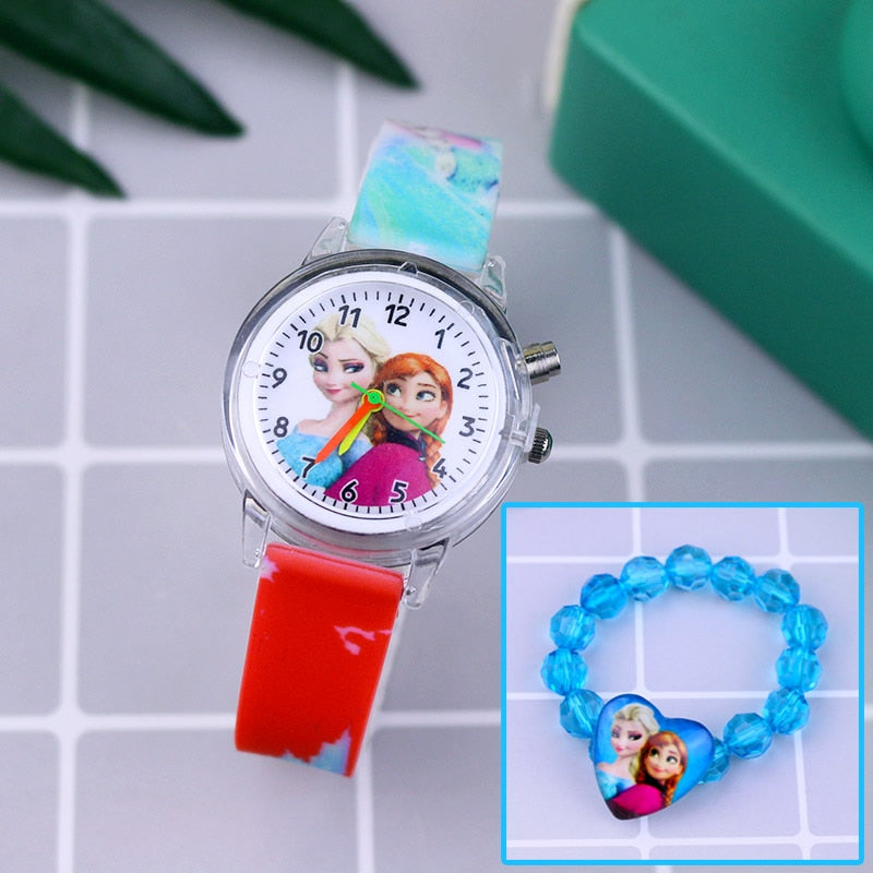 Silicone Strap Princess Elsa Children Watch