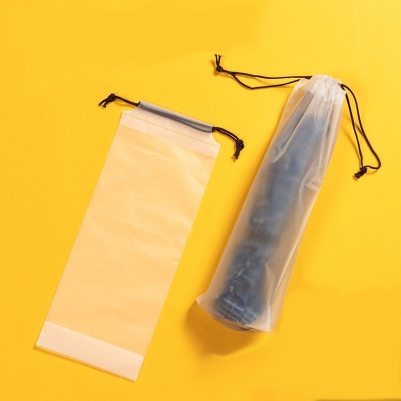 Matte Translucent Plastic Bag Umbrella Reusable Portable Storage Bag