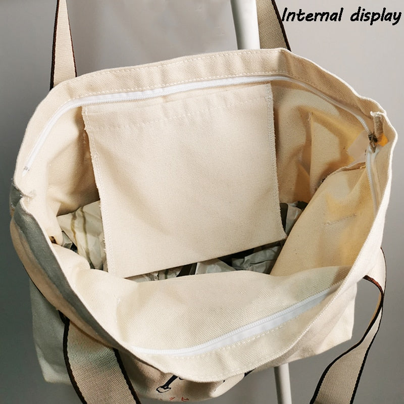 Japanese Style Retro Canvas Tote Bag