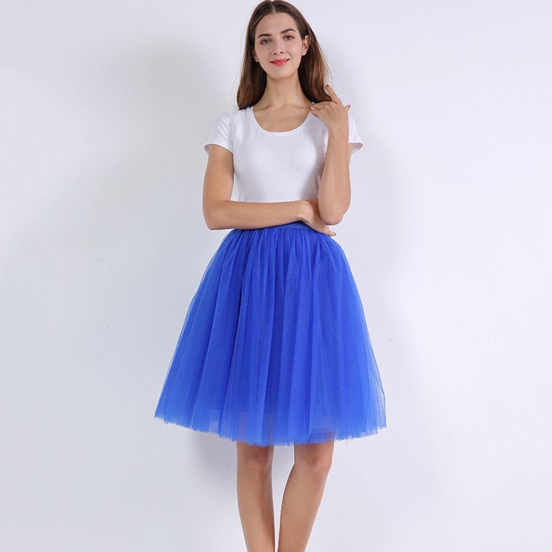Quality 5 Layers Fashion Tulle Pleated TUTU Skirt