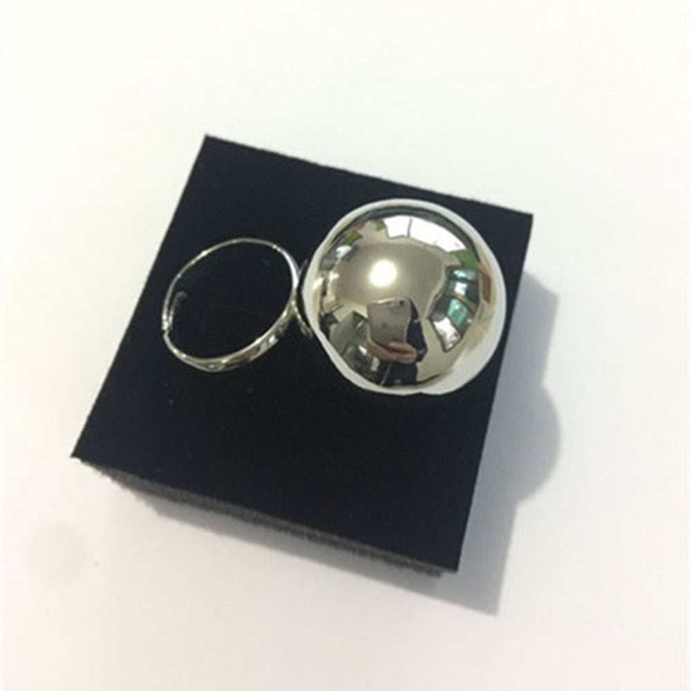 Stylish Fashionable Large Metal Ball Ring Adjustable