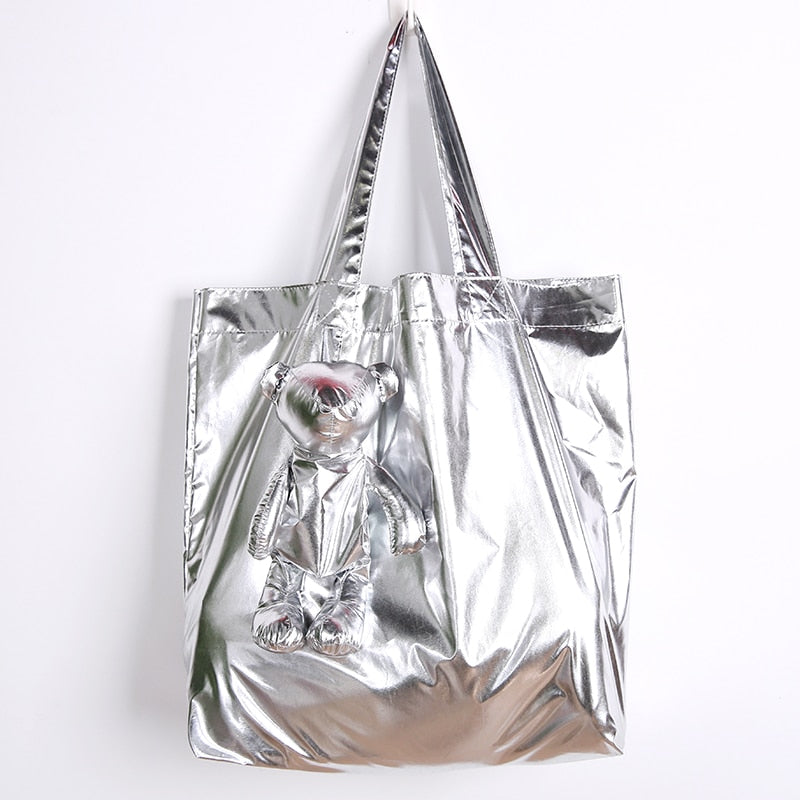 ECO Silver Coated Bear Cotton filling Waterproof High-Quality Reusable Tote