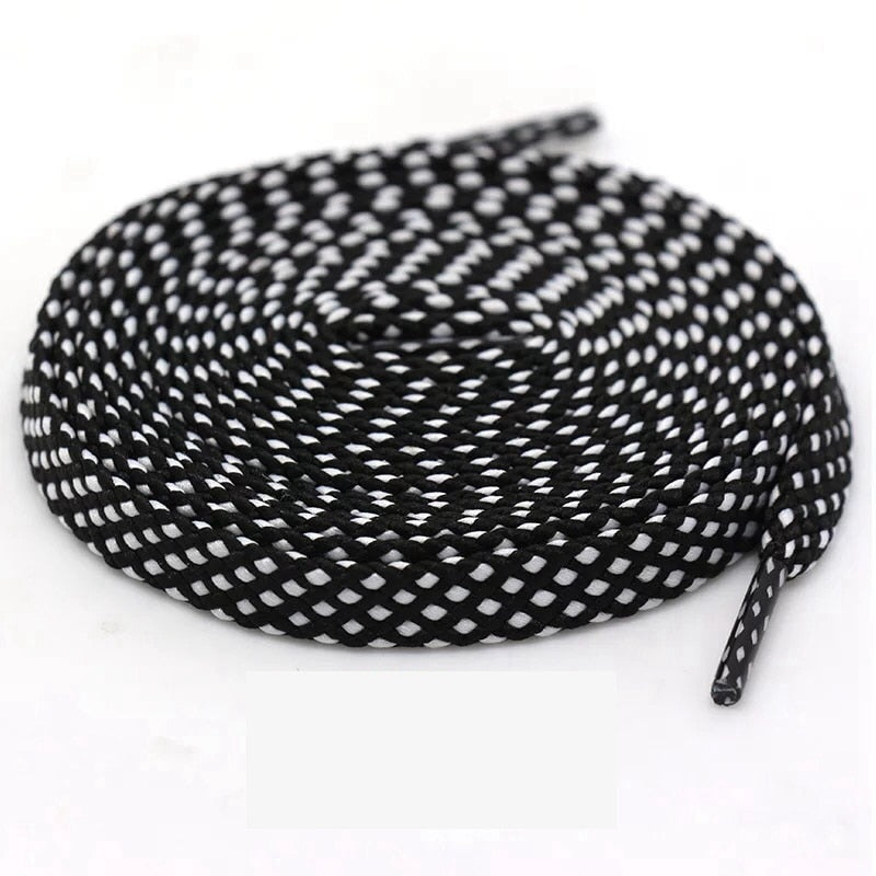 1 pair shoelace Fashion Polyester Sneaker Shoe Lace Colors Checkered Double Layer Hollow Flat Shoelaces 100/120/140CM PD1